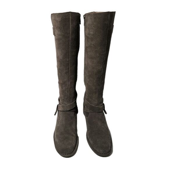 UGG BANDARA TALL SUEDE RIDING BOOT MYSTERIOUS Taupe (color) WOMENS SIZE 9 - Picture 2 of 14